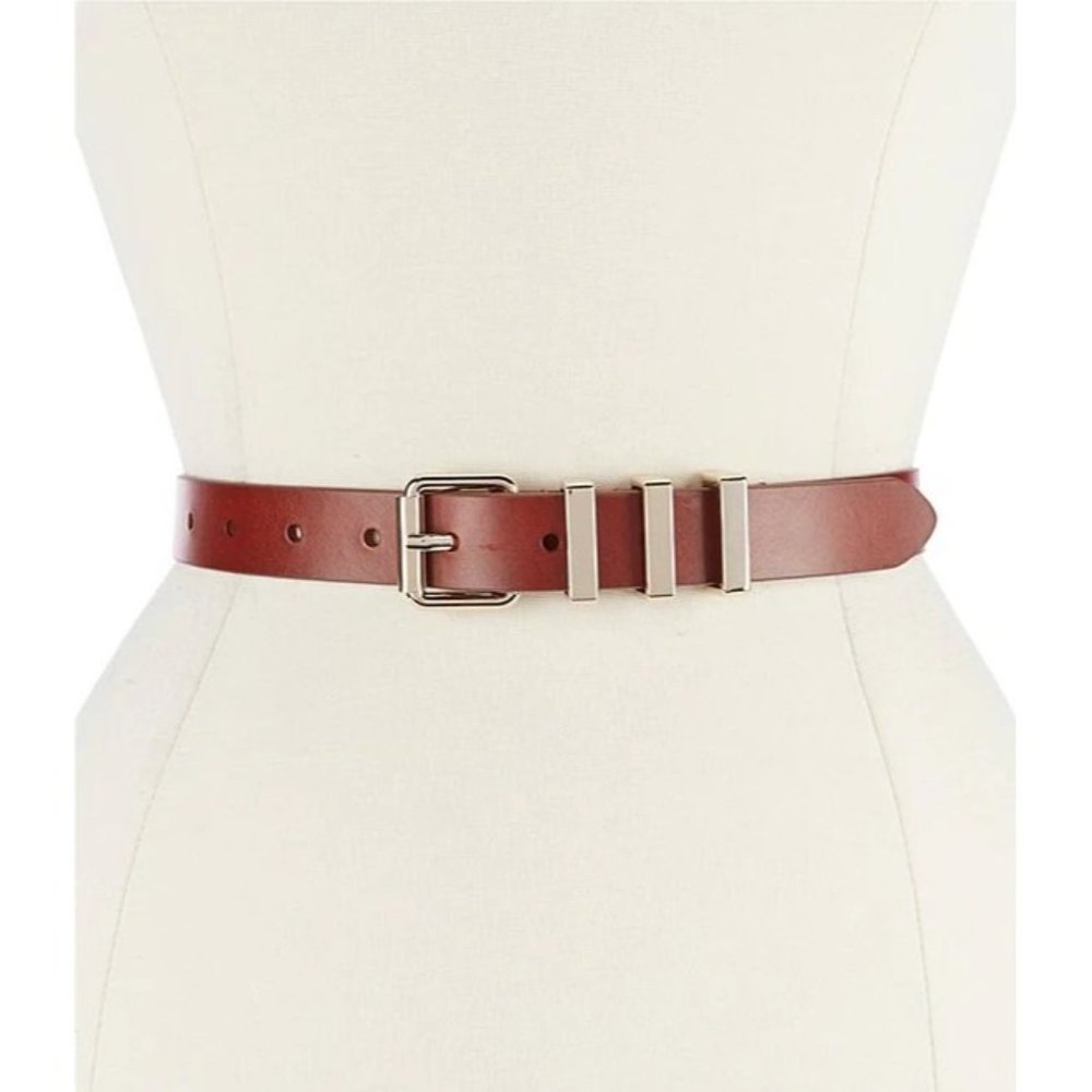 REBECCA MINKOFF Suzy Leather Belt - Color Luggage - NWT - Picture 4 of 4